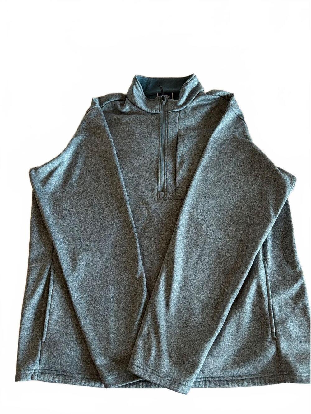AFTCO Men's XXL Heather Blue/Gray Quarter-Zip Fleece Pullover Jacket